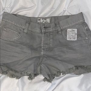 Free People Gray Denim Shorts